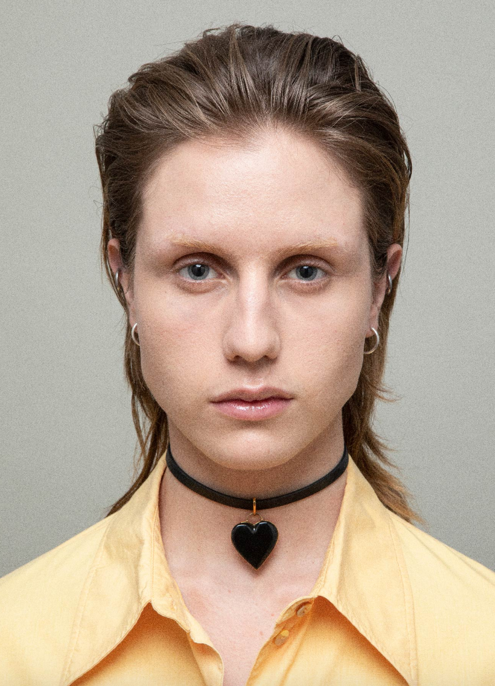 Andres Gallardo / Heart Bi Leather Choker