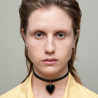 Andres Gallardo / Heart Bi Leather Choker