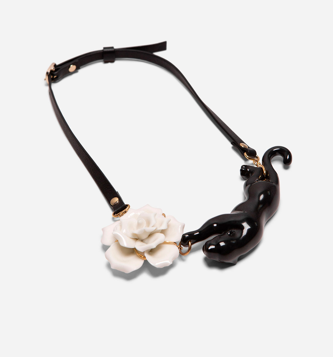 Flower Panther Necklace