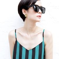 Cuboid Studs • Black & Yellow