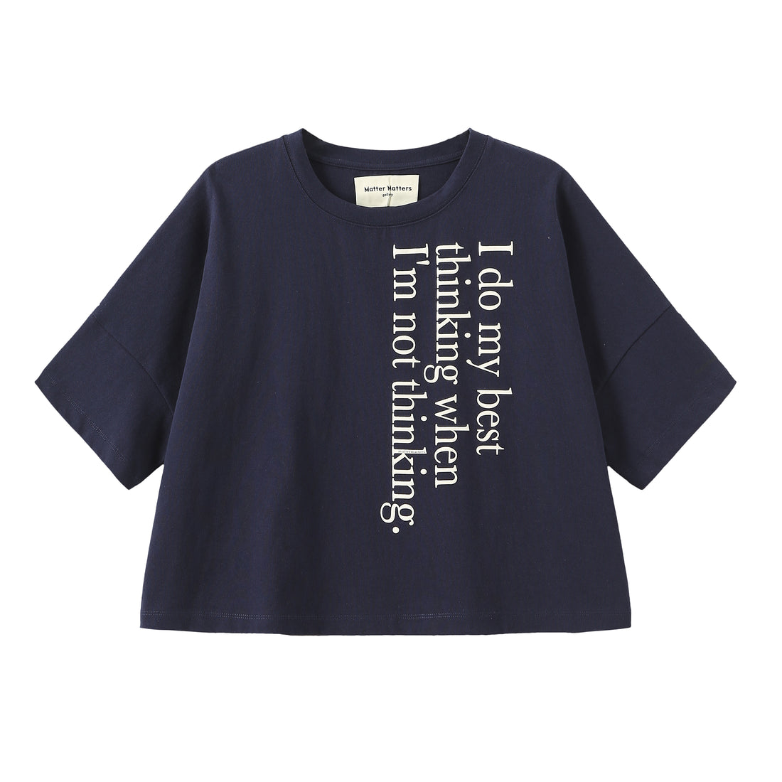 Best Thinking / Oversized Short Tee • Navy