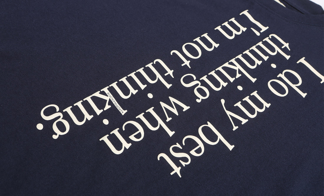 Best Thinking / Oversized Short Tee • Navy