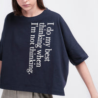 Best Thinking / Oversized Short Tee • Navy