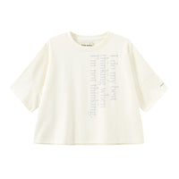 Best thinking / Oversized Short Tee • Beige