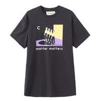 C is for Copy / T-shirt Dress • Charcoal
