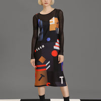 Mokita / Pattern Tank Dress • Black
