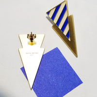 Striped Tri Earrings • Ultramarine