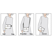 Mini Trapezoid Belt & Shoulder Bag • Light blue