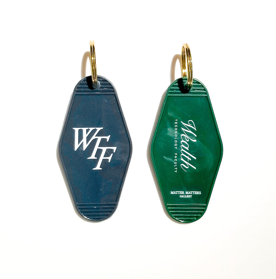 Wealth Technology Faculty Keyring • Ash Grey / Forest Green