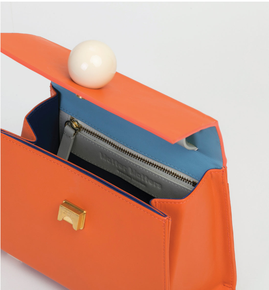 Mini Trapezoid Belt & Shoulder Bag • Orange