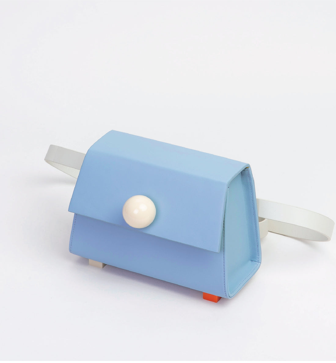 Mini Trapezoid Belt & Shoulder Bag • Light blue