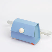 Mini Trapezoid Belt & Shoulder Bag • Light blue