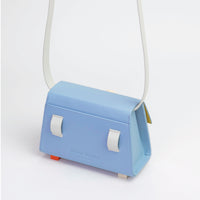 Mini Trapezoid Belt & Shoulder Bag • Light blue