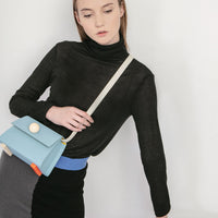 Mini Trapezoid Belt & Shoulder Bag • Light blue