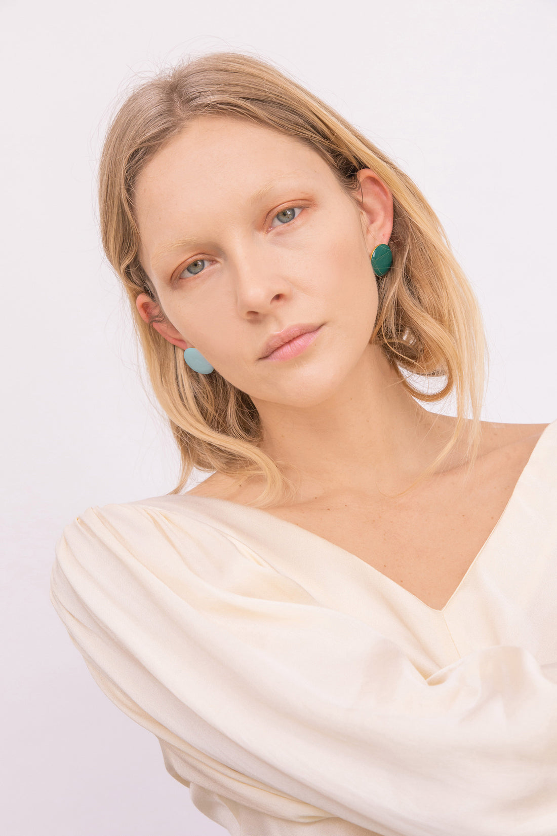 Circle Studs • Dark Teal