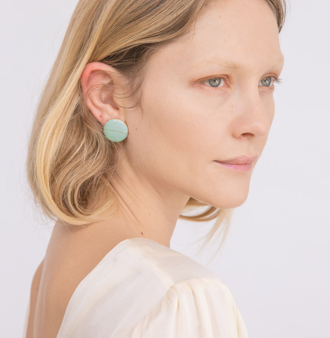 Circle Studs • Dark Teal