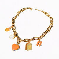 Speak Your Mind / Charms Necklace • Orange