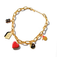 Speak Your Mind / Charms Necklace • Red