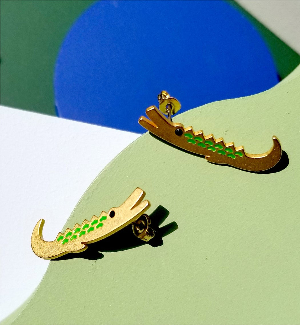 Crocodile Brothers Earrings
