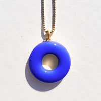 Donut Necklace • Spring Lilac & Royal Blue