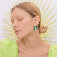 Double Up Earrings • Snow Green