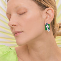 Double Up Earrings • Snow Green