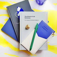 Mini Zipped Pouch • Blue / Beige