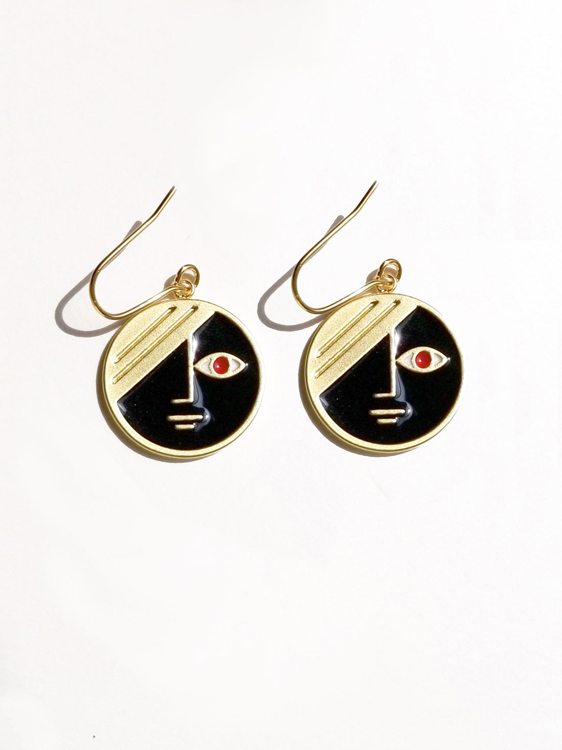 Mini Eclipse Earrings • Black