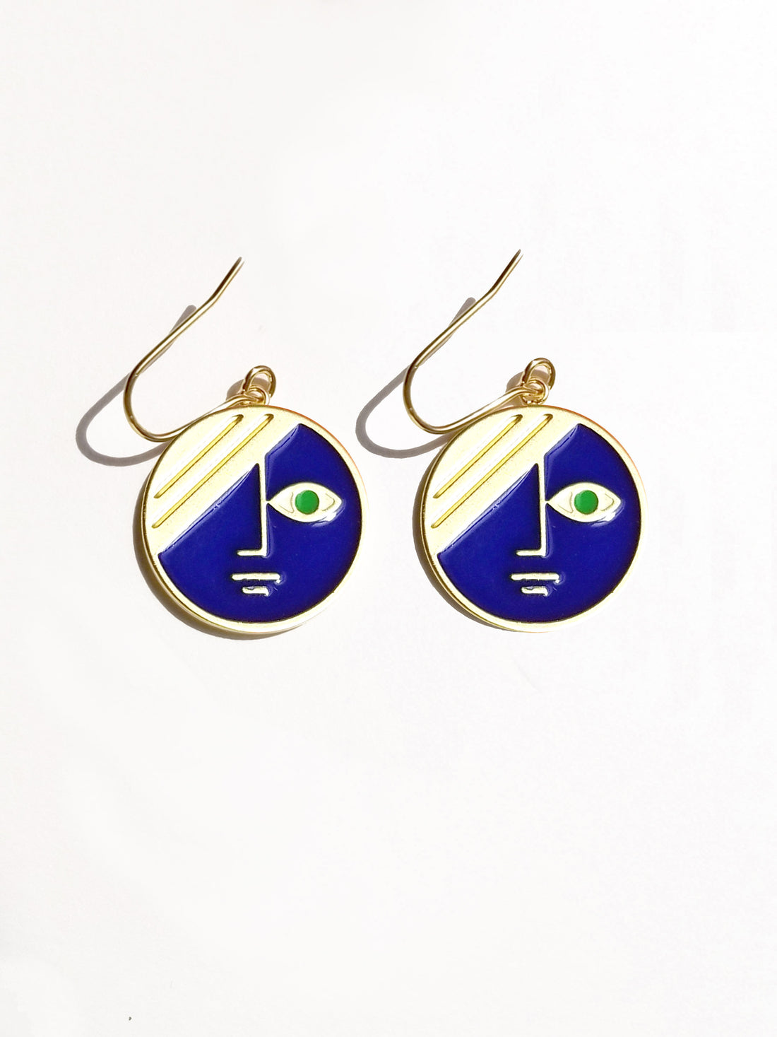 Mini Eclipse Earrings • Navy