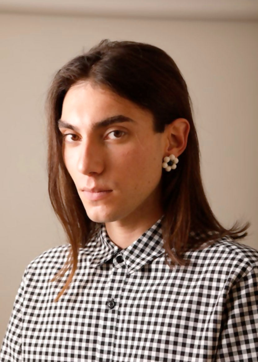 Andres Gallardo / Flower Balloon Earrings Yellow