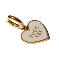 Fuck Yes Earring • Cream / Reversible