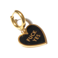 Fuck Yes Earring • Black / Reversible