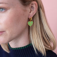Fuck Yes Earring • Bright Green / Reversible