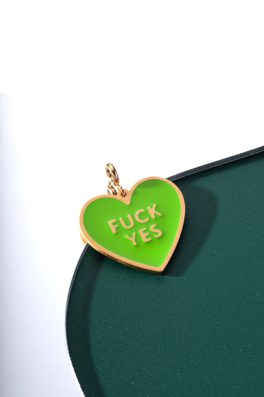 Fuck Yes Pendant • Bright Green / Reversible