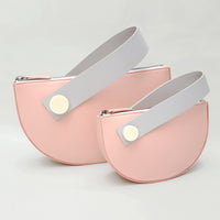 Half Moon Clutch • Blush + Light Grey
