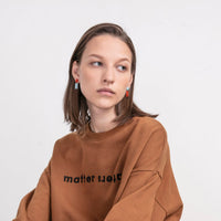 Iris Drop Earrings • Maroon / Pea Green