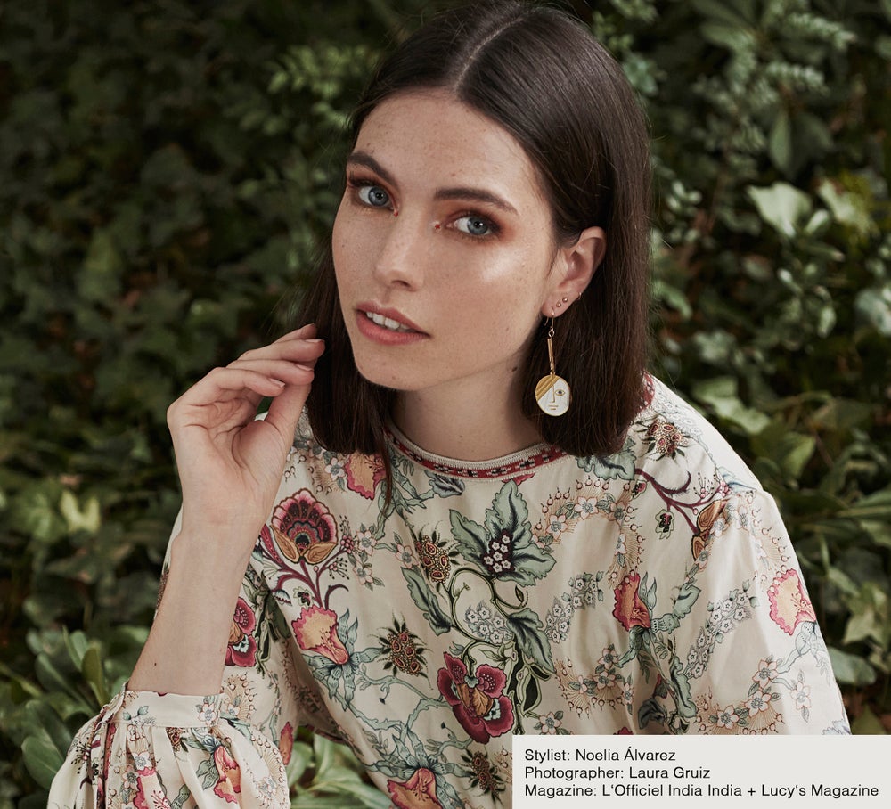 Large Phase Earrings • White