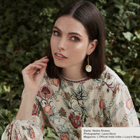 Large Phase Earrings • White