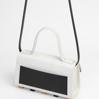Mini Trapezoid Satchel Bag with Strap • Beige