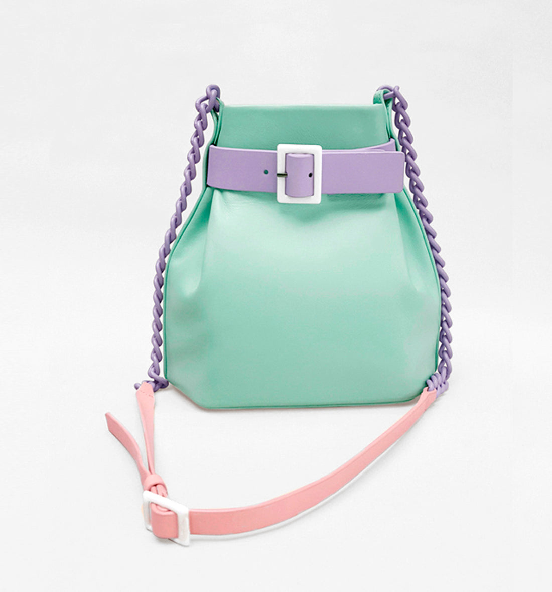 Mini Bucket Chained Bag • Mint