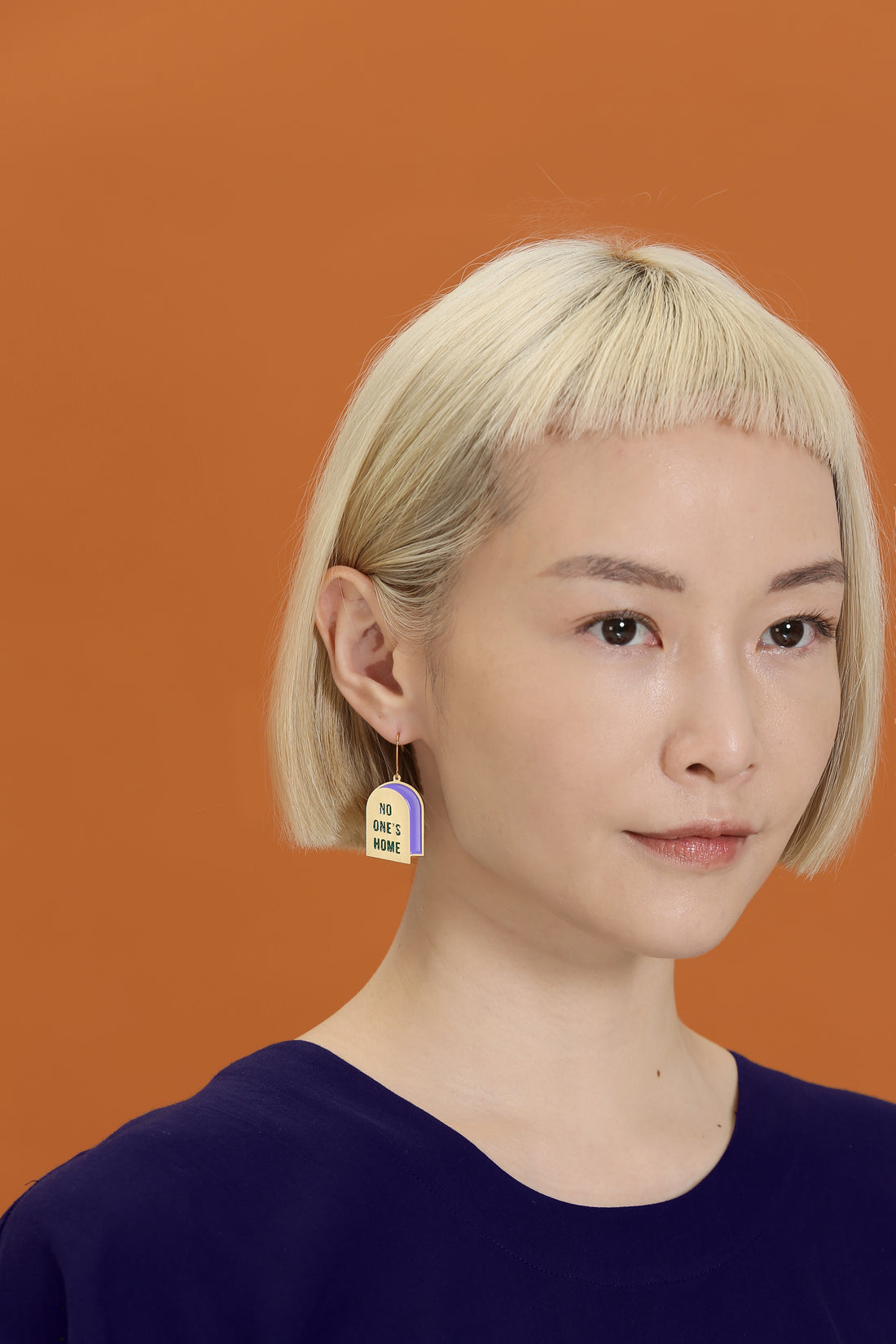 I'm Not Here / Earrings • Purple & Brown