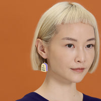 I'm Not Here / Earrings • Purple & Brown