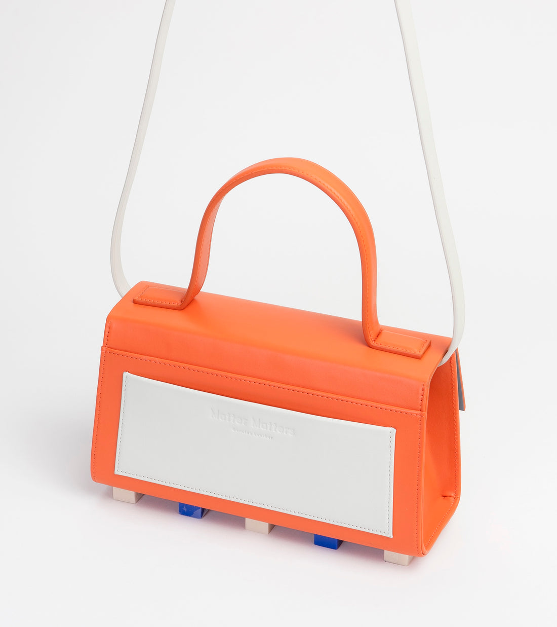 Mini Trapezoid Satchel Bag with Strap • Orange