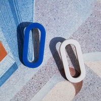 Oval Earrings • White Acrylic