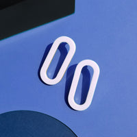 Oval Earrings • White Acrylic