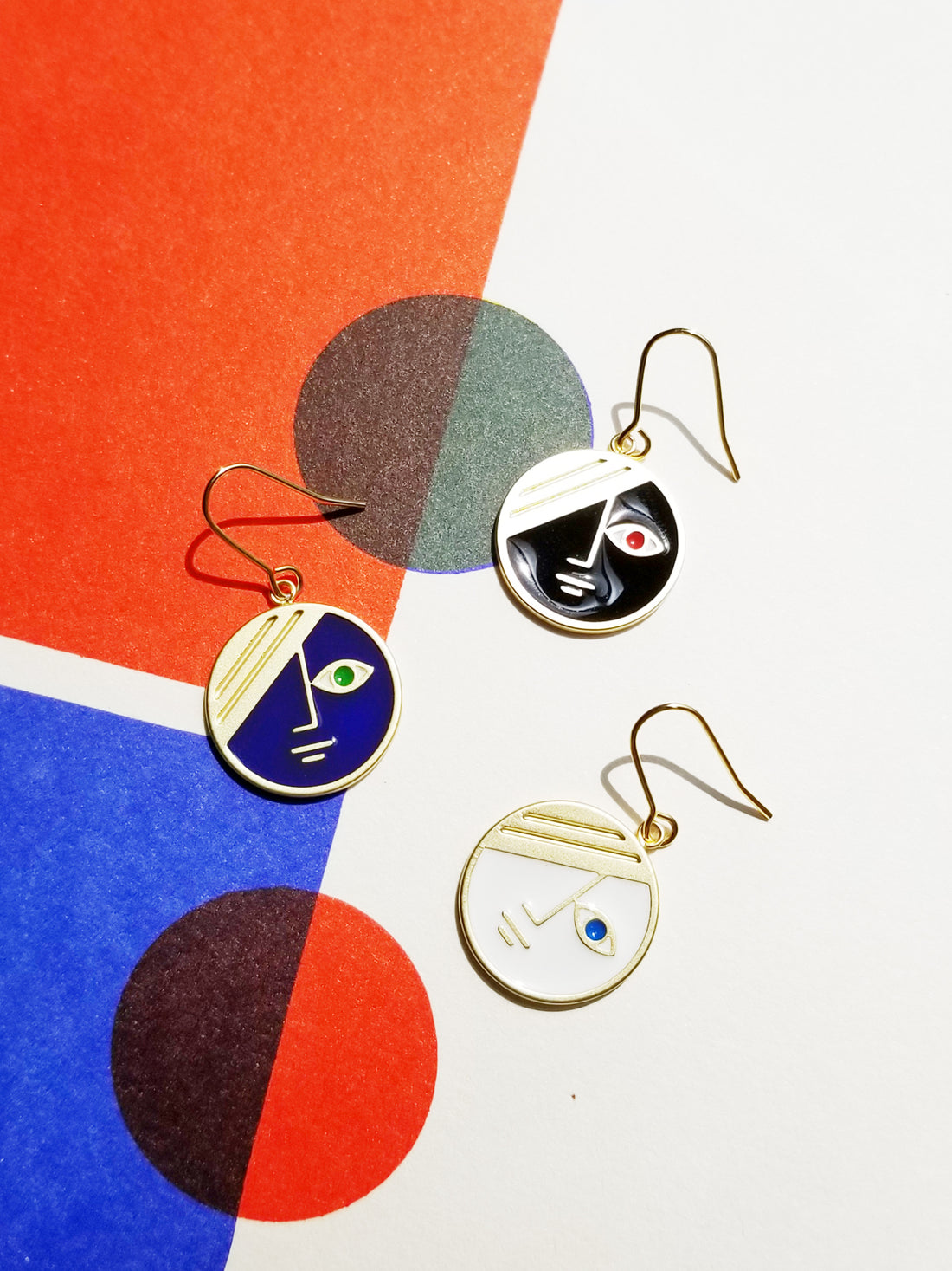 Mini Eclipse Earrings • Black