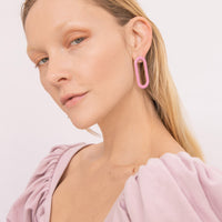 Oval Earrings • Pink