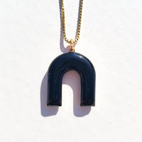 Mountain Necklace • Black & Maroon