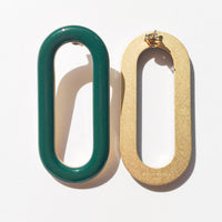 Oval Earrings • Green