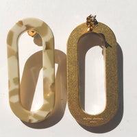 Marbled Oval Earrings • Earth